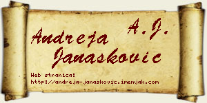 Andreja Janašković vizit kartica